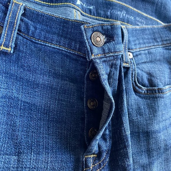 7 For All Mankind, dark wash Josefina Skinny Boyfriend jeans, size 4/27 - Picture 5 of 12
